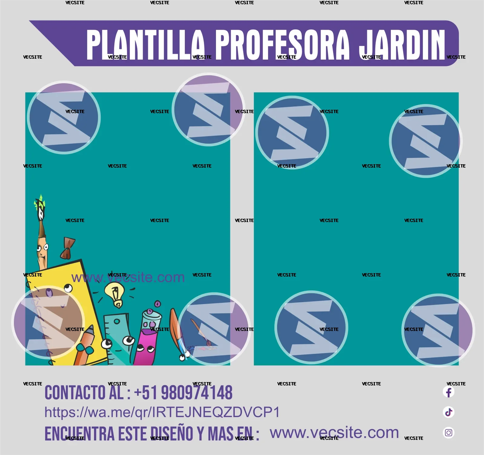 PLANTILLA PROFESORA JARDIN