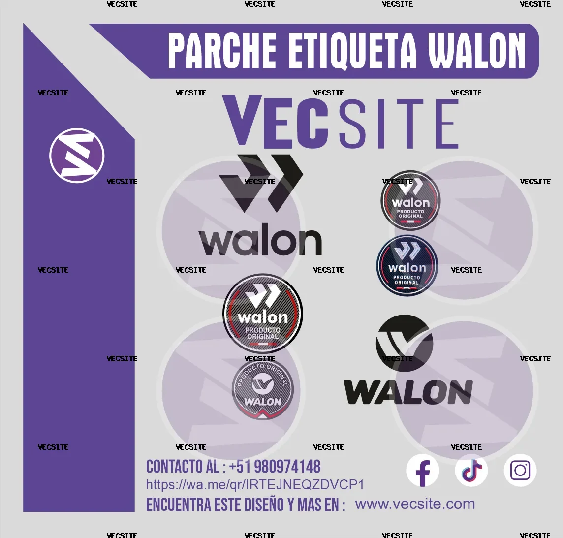 parche etiqueta walon