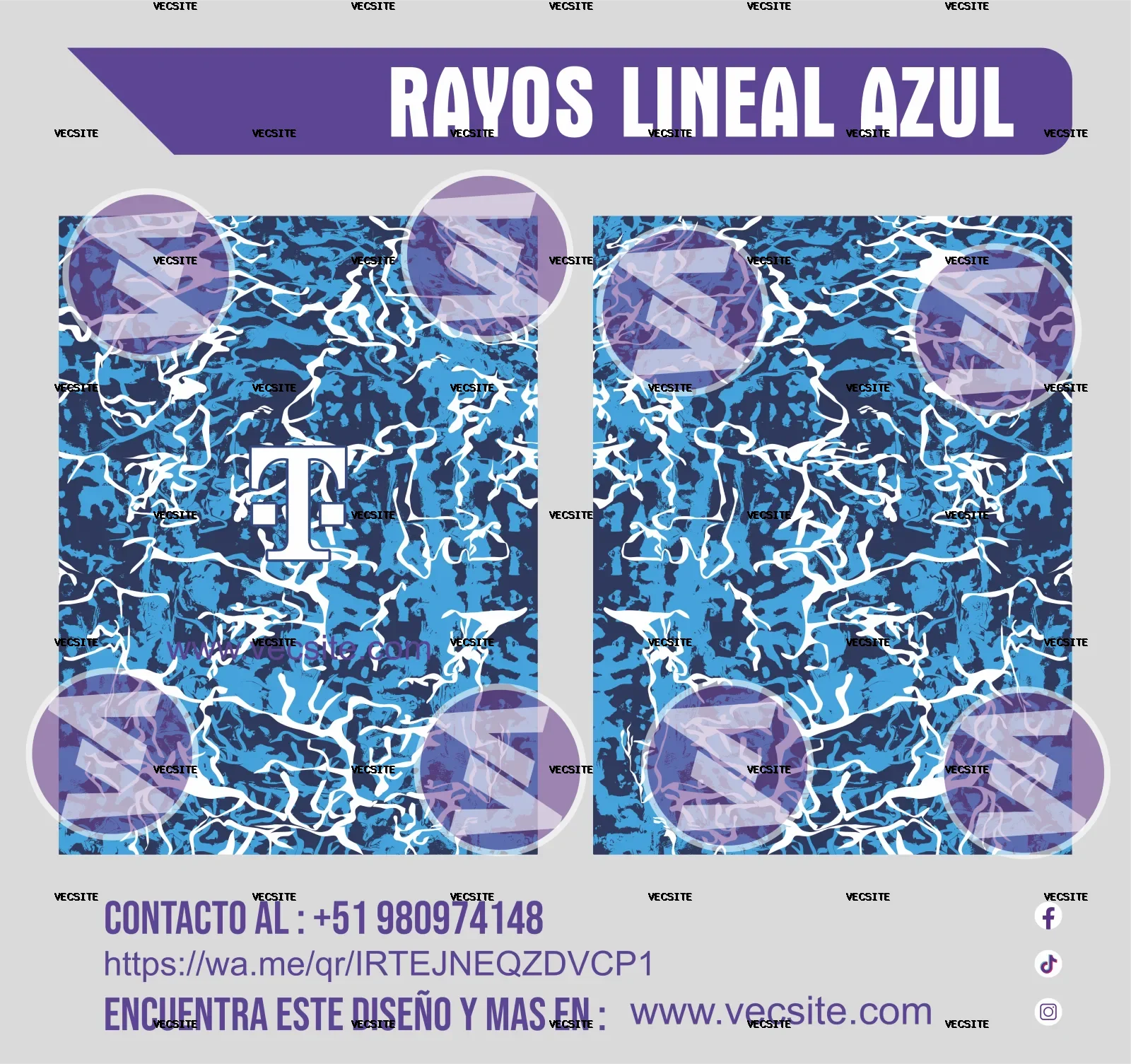 rayos lineal azul