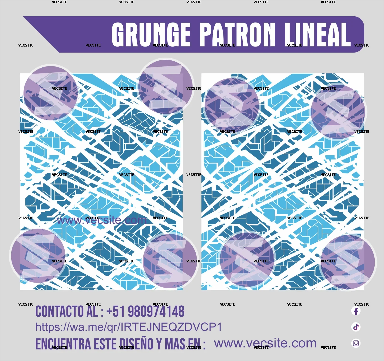 grunge patron lineal