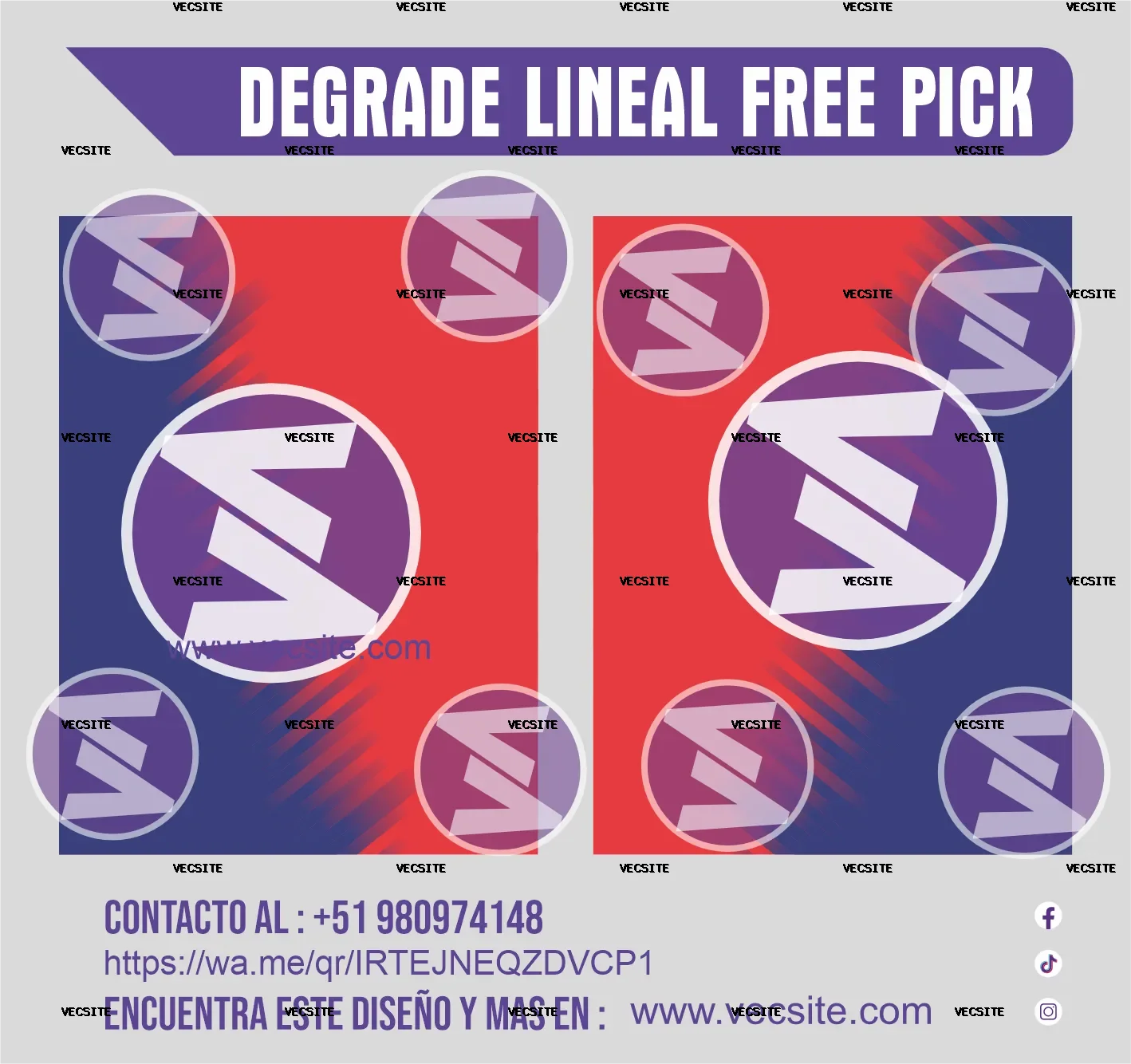 plantilla free pick sport lineal degrade
