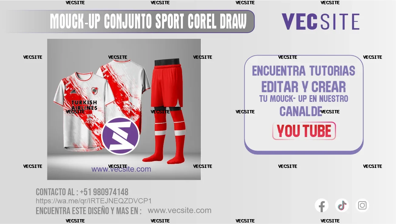 MOUCK UP CONJUNTO SPORT COREL DRAW