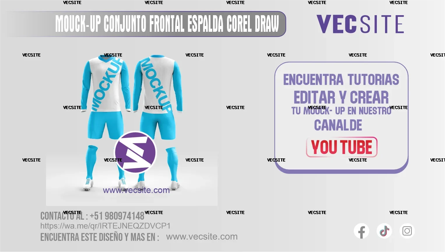 mouck up conjunto frontal espalda formato corel draw