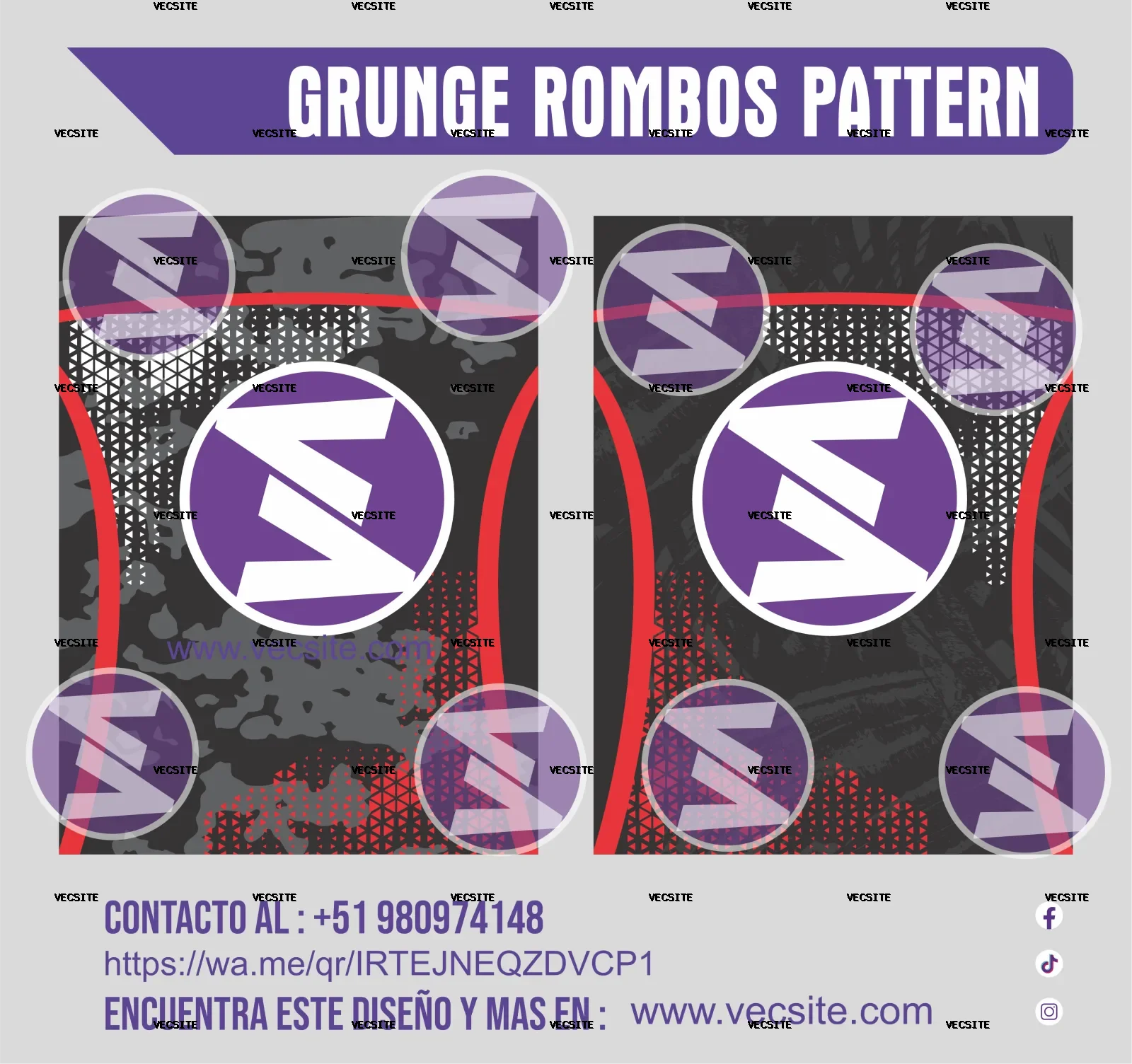 grunge rombos pattern