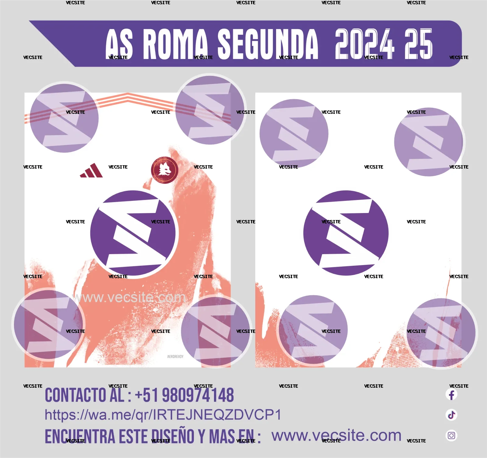 as roma 2024 25  segunda equipación