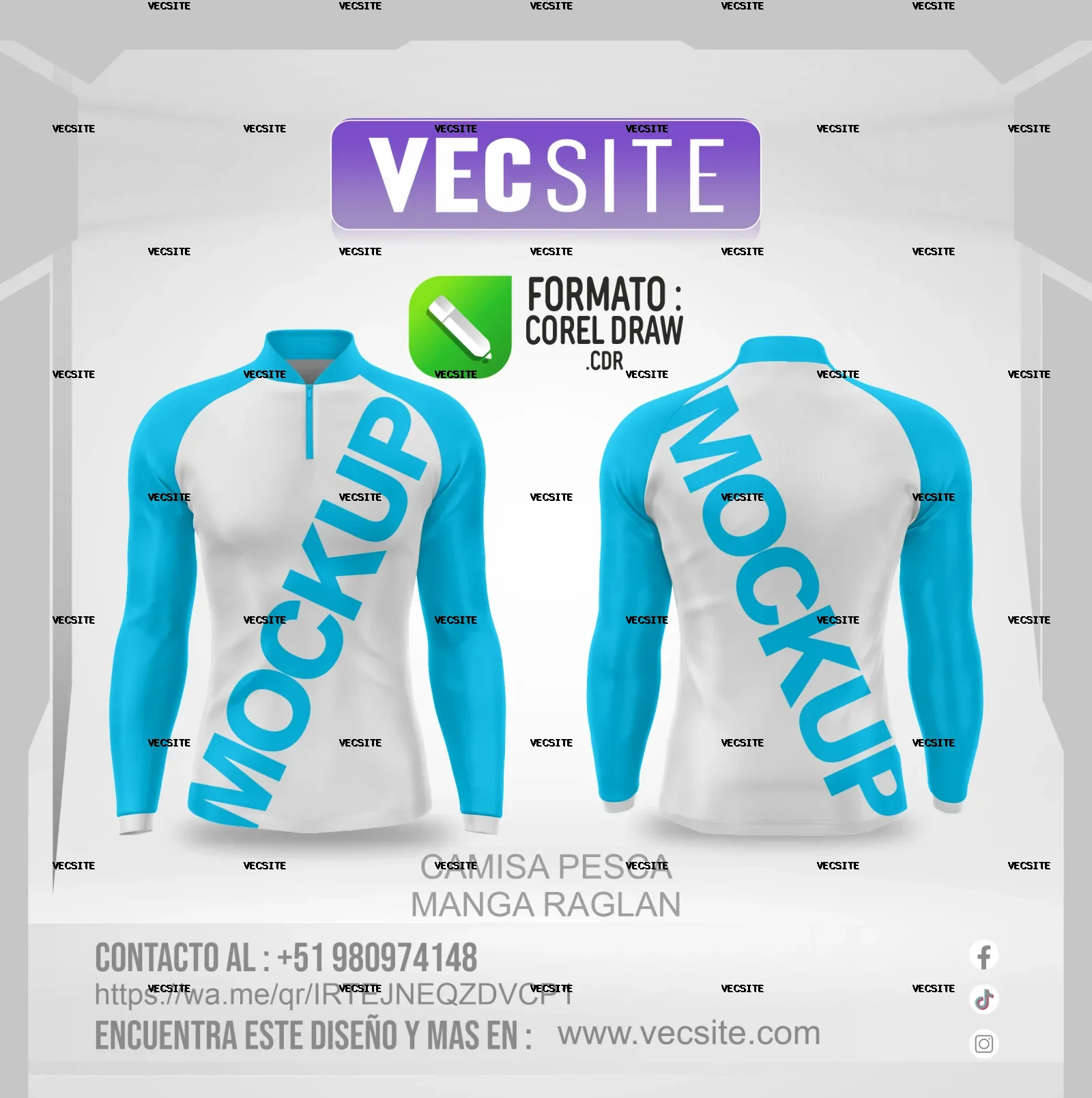 CAMISA PESCA MANGA RAGLAN