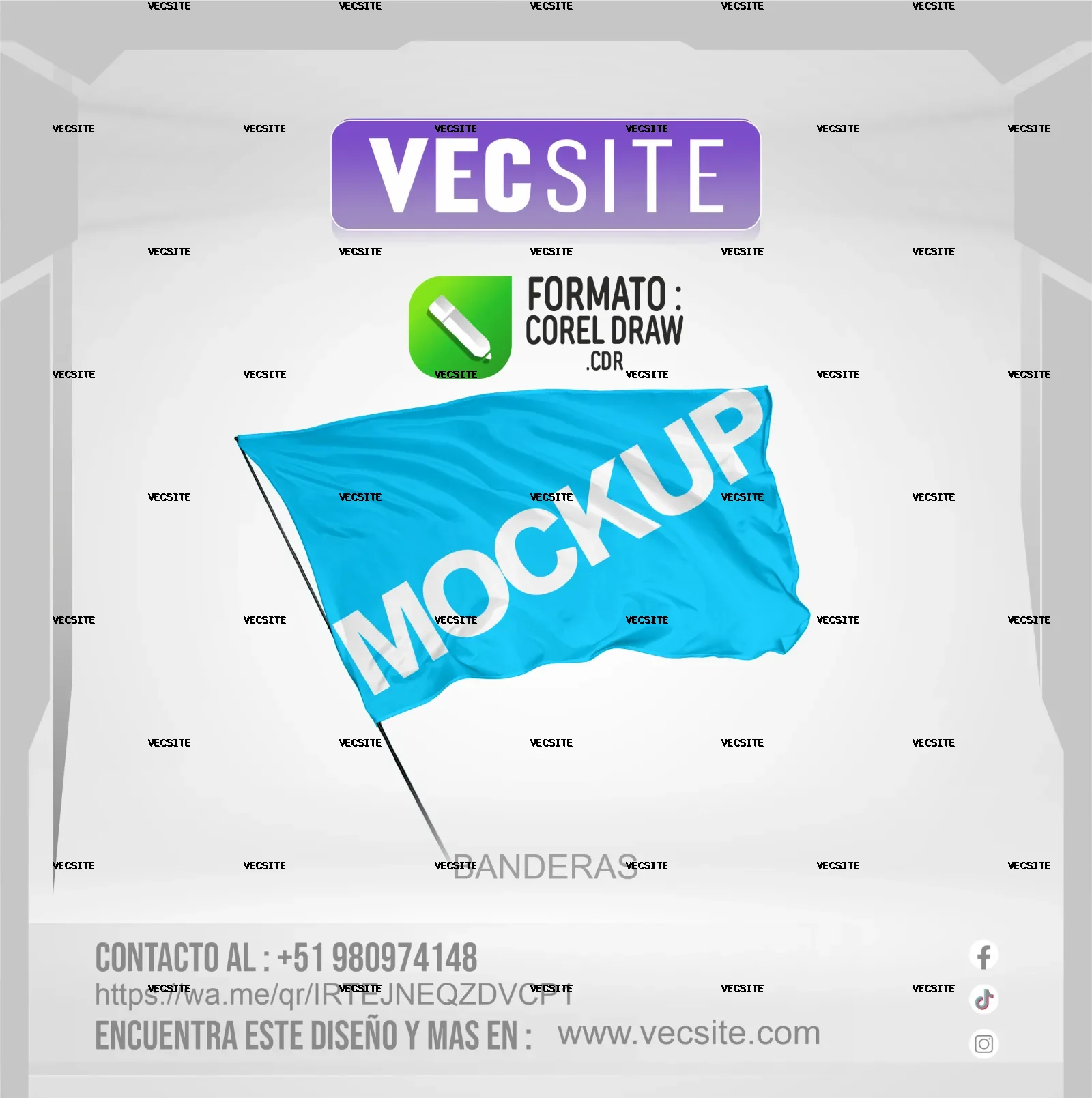 BANDERA MOCK UP COREL DRAW