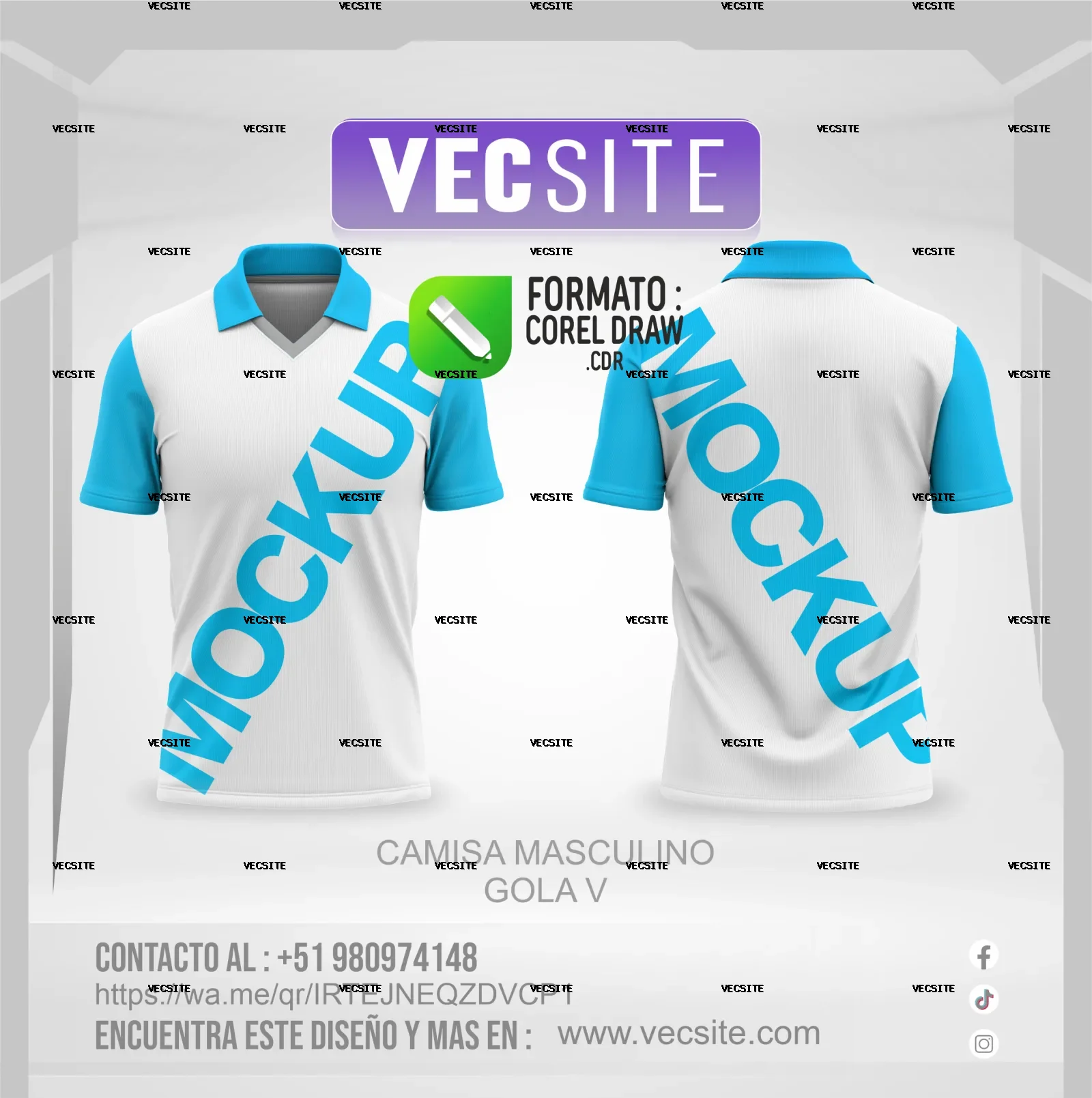 CAMISA MASCULINA GOLA V CAMISERO