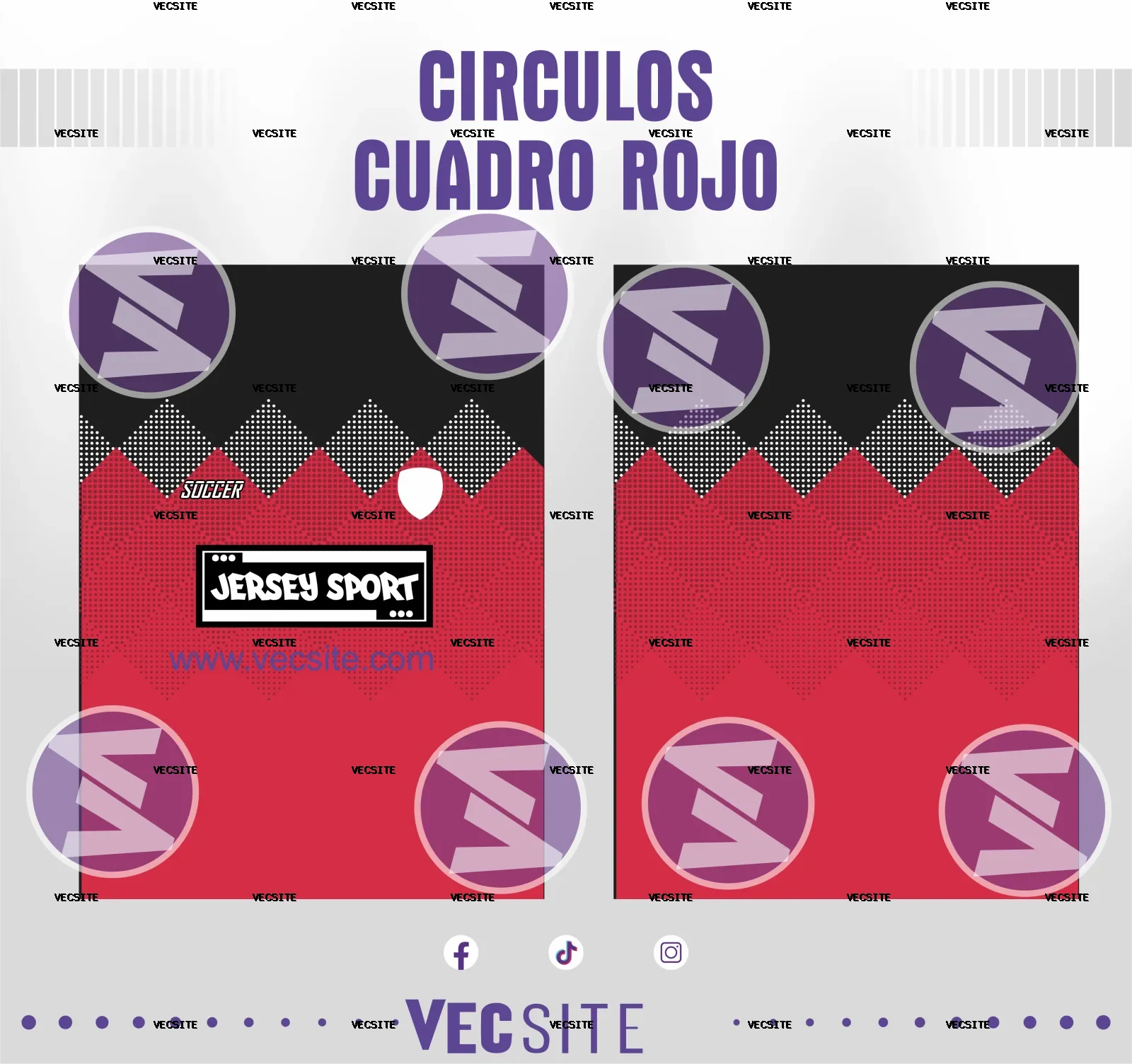 circulos cuadros rojos