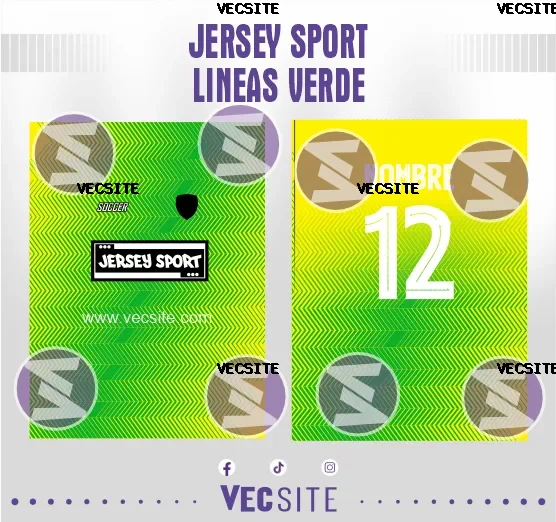 Jersey Sport Lineas Verde