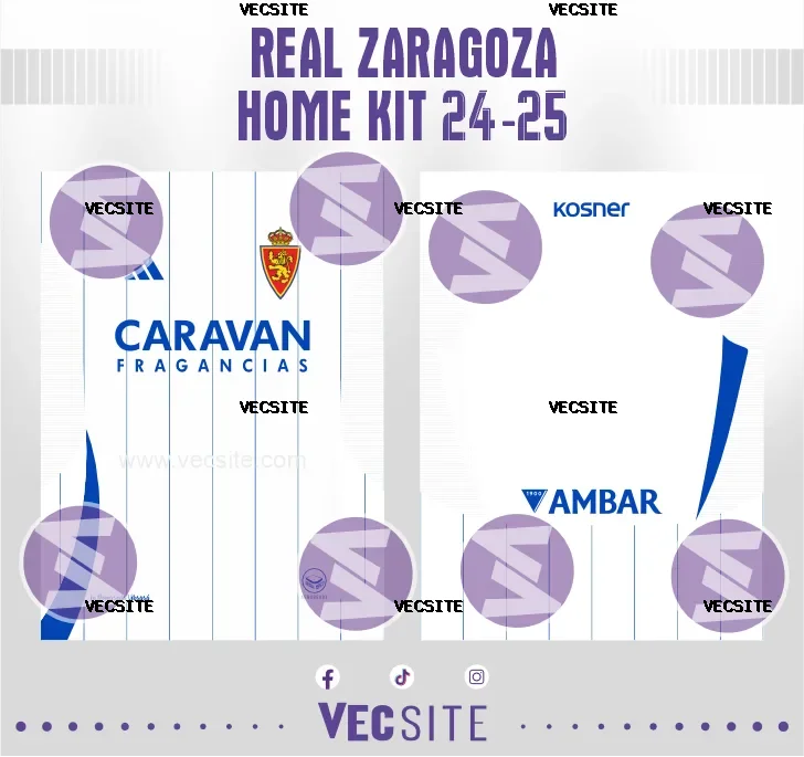 Real Zaragoza Home Kit 24-25