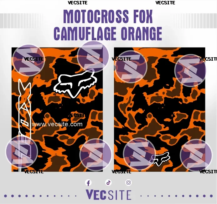 Motocross Fox Camuflage Orange