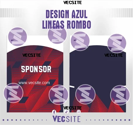 Design Azul Lineas Rombo