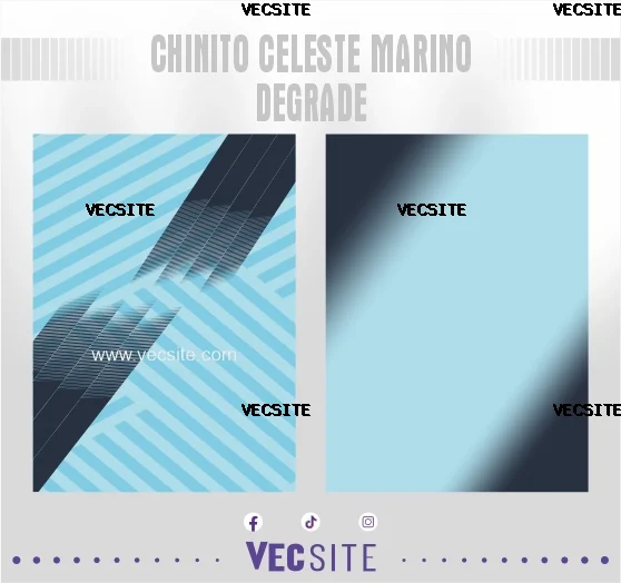 chinitos celeste marino degrade