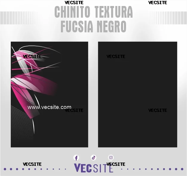 Chinito Textura Fucsia Negro