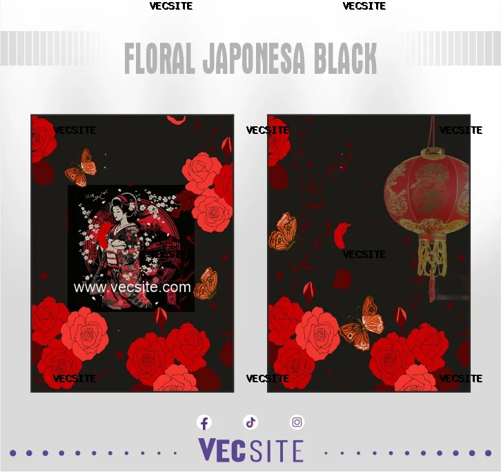 Floral Japonesa Black