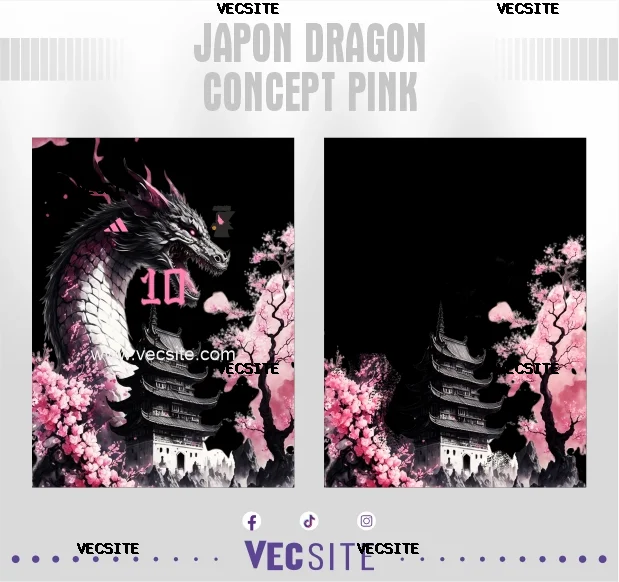 Japon Dragon Concept Pink