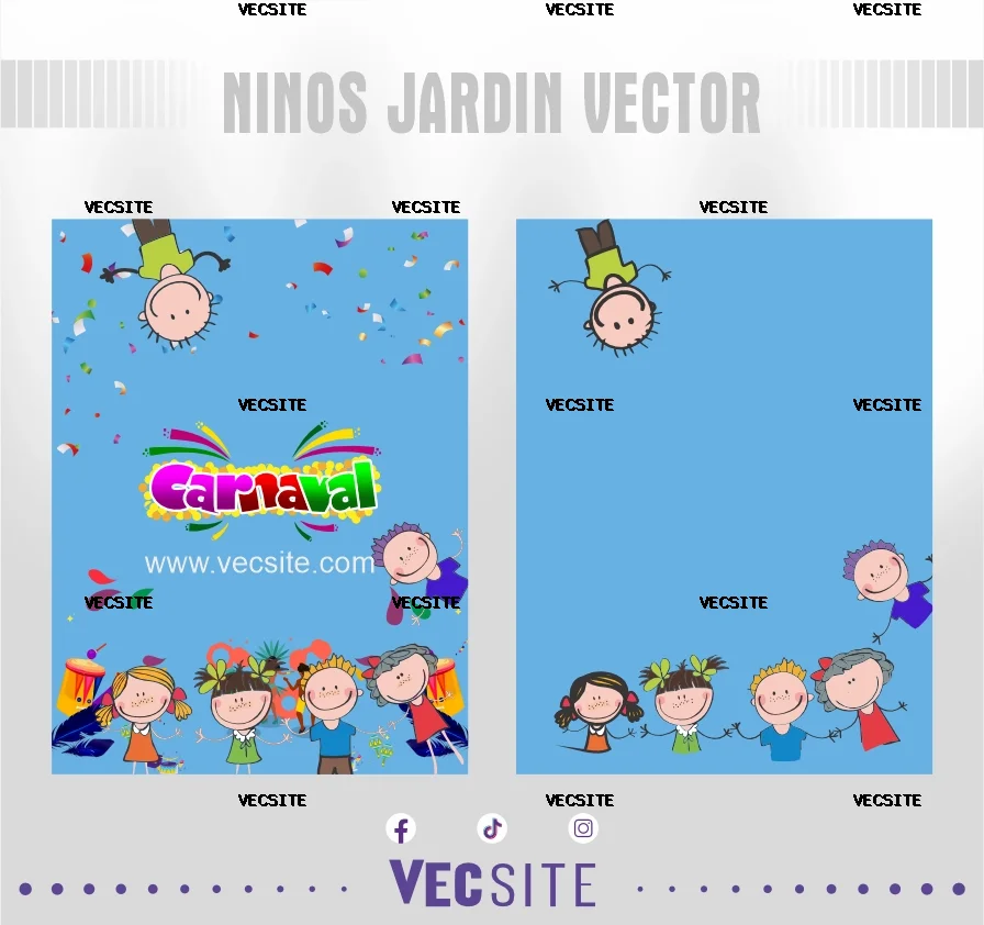 niños jardin vector