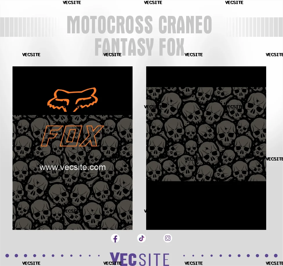 Motocross Craneo Fantasy Fox
