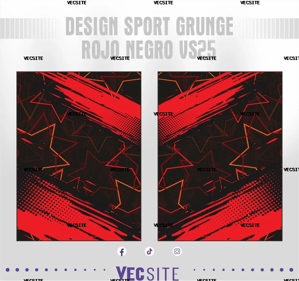 Design Sport Grunge Rojo Negro VS25