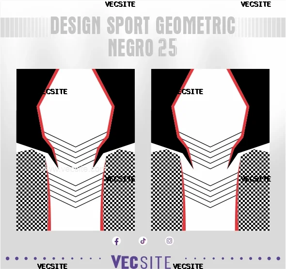 Design Sport Geometric Negro 25
