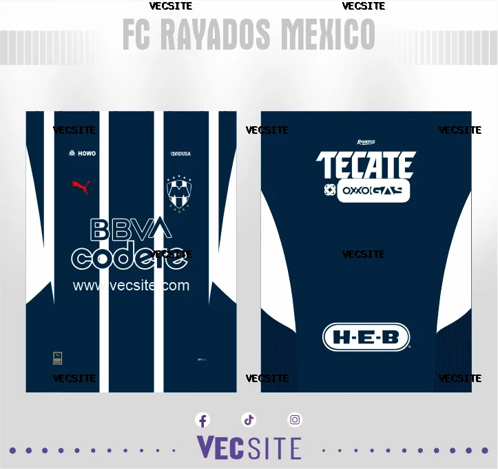 CAMISETA TITULAR RAYADOS DE MÉXICO