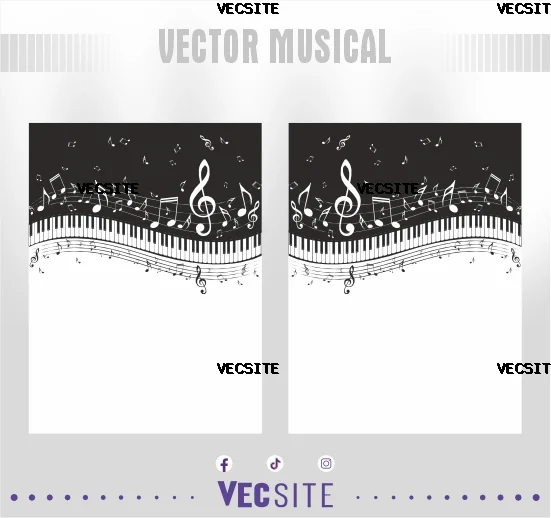 vectores musical plantilla