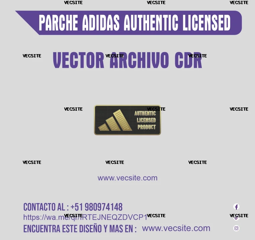 parche adidas authentic licensed product logo