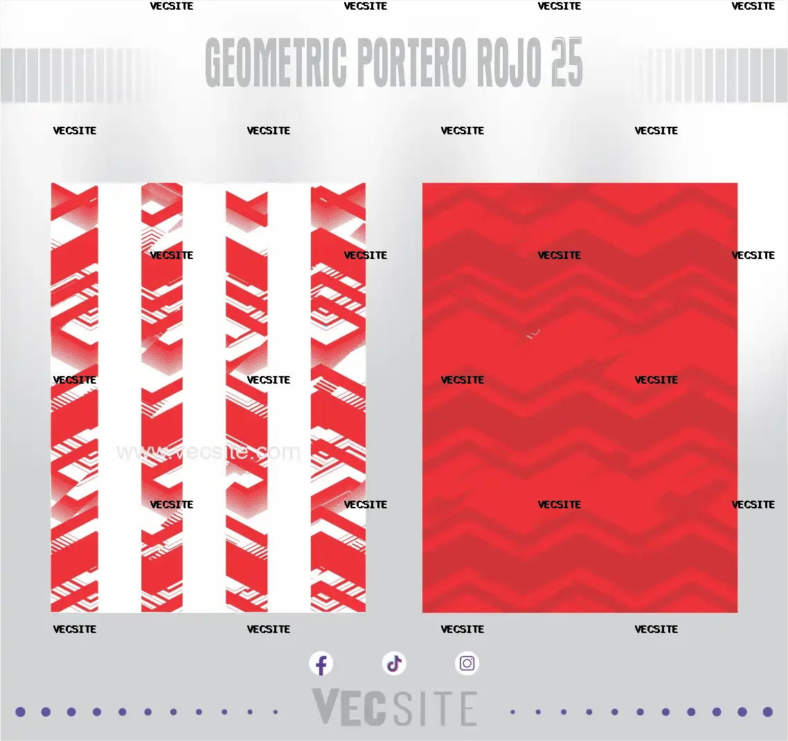 Geometric Portero Rojo 25