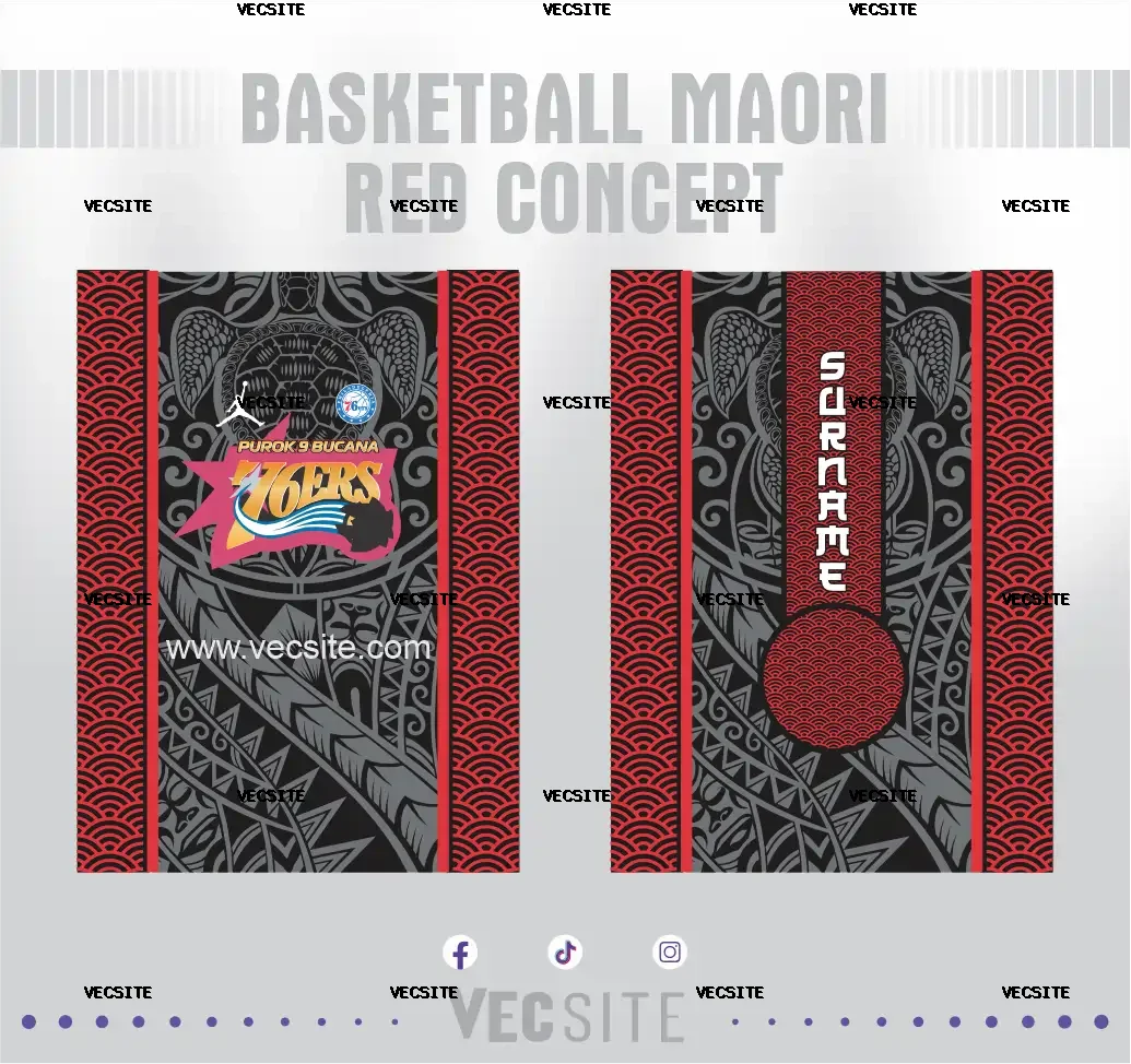 Basketball Maori Red Concept