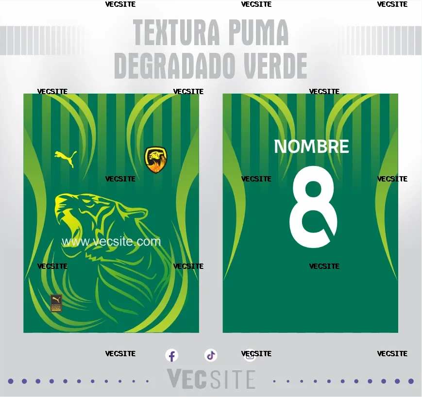 Textura Puma Degradado Verde