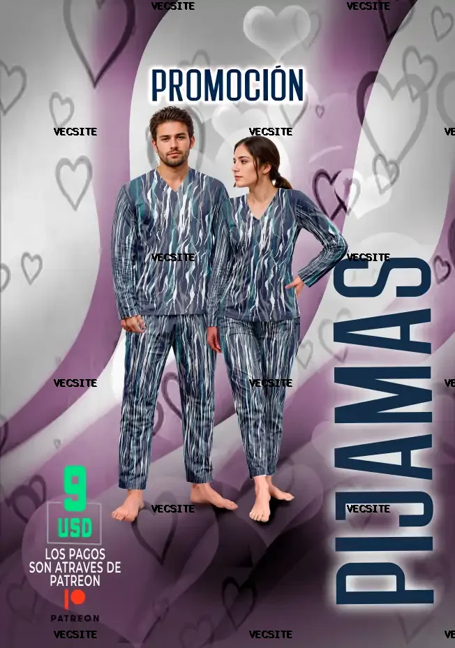 MOCK UP PIJAMA PAREJA