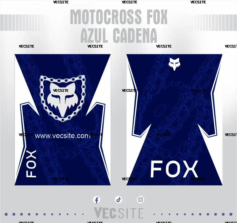 Motocross Fox Azul Cadena