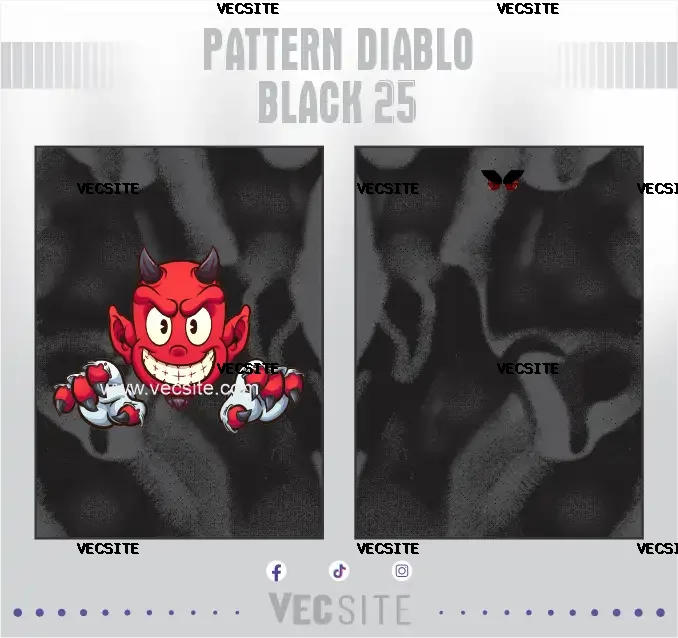 Pattern Diablo Black 25