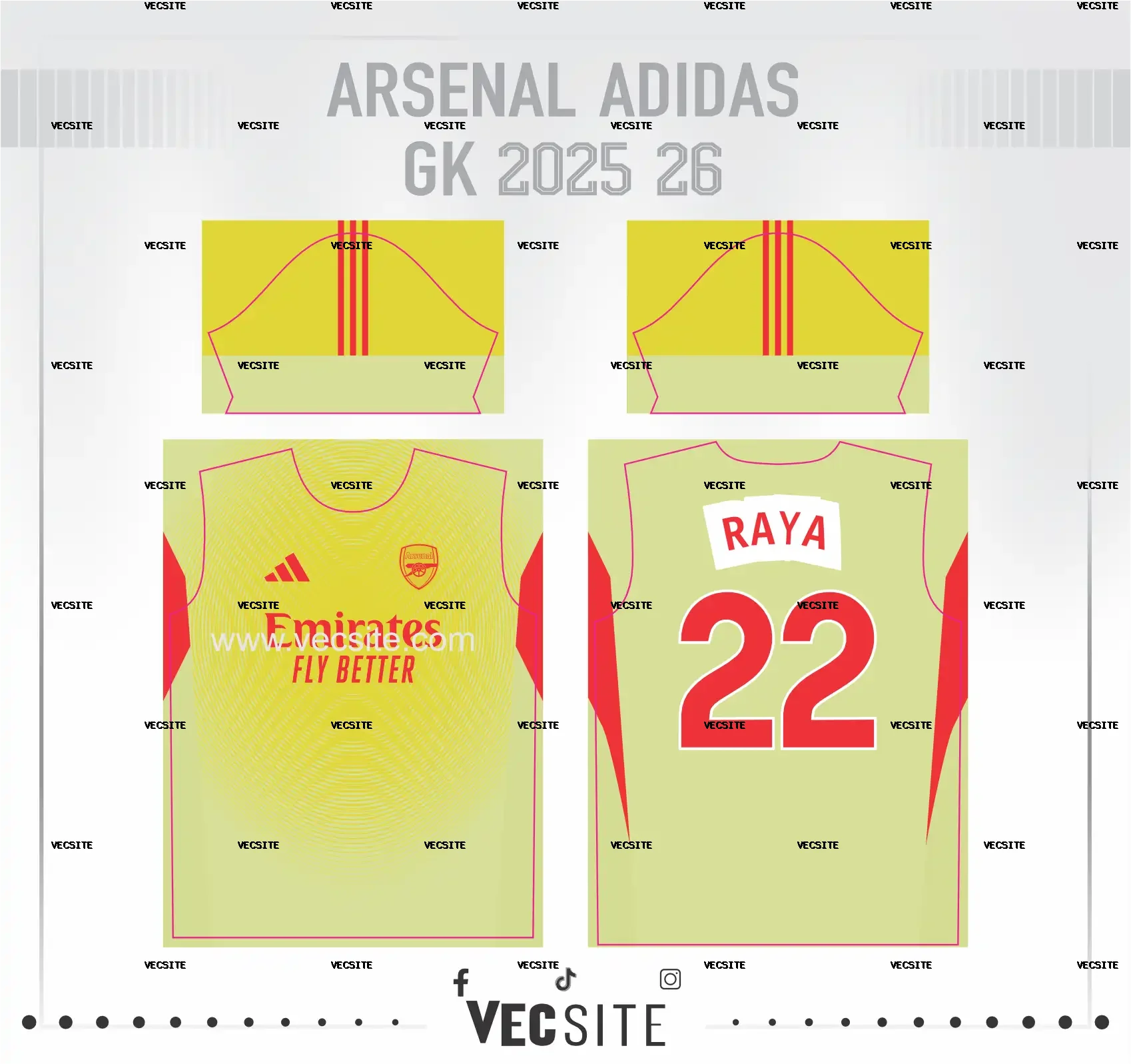 ARSENAL ADIDAS GK 2025 26