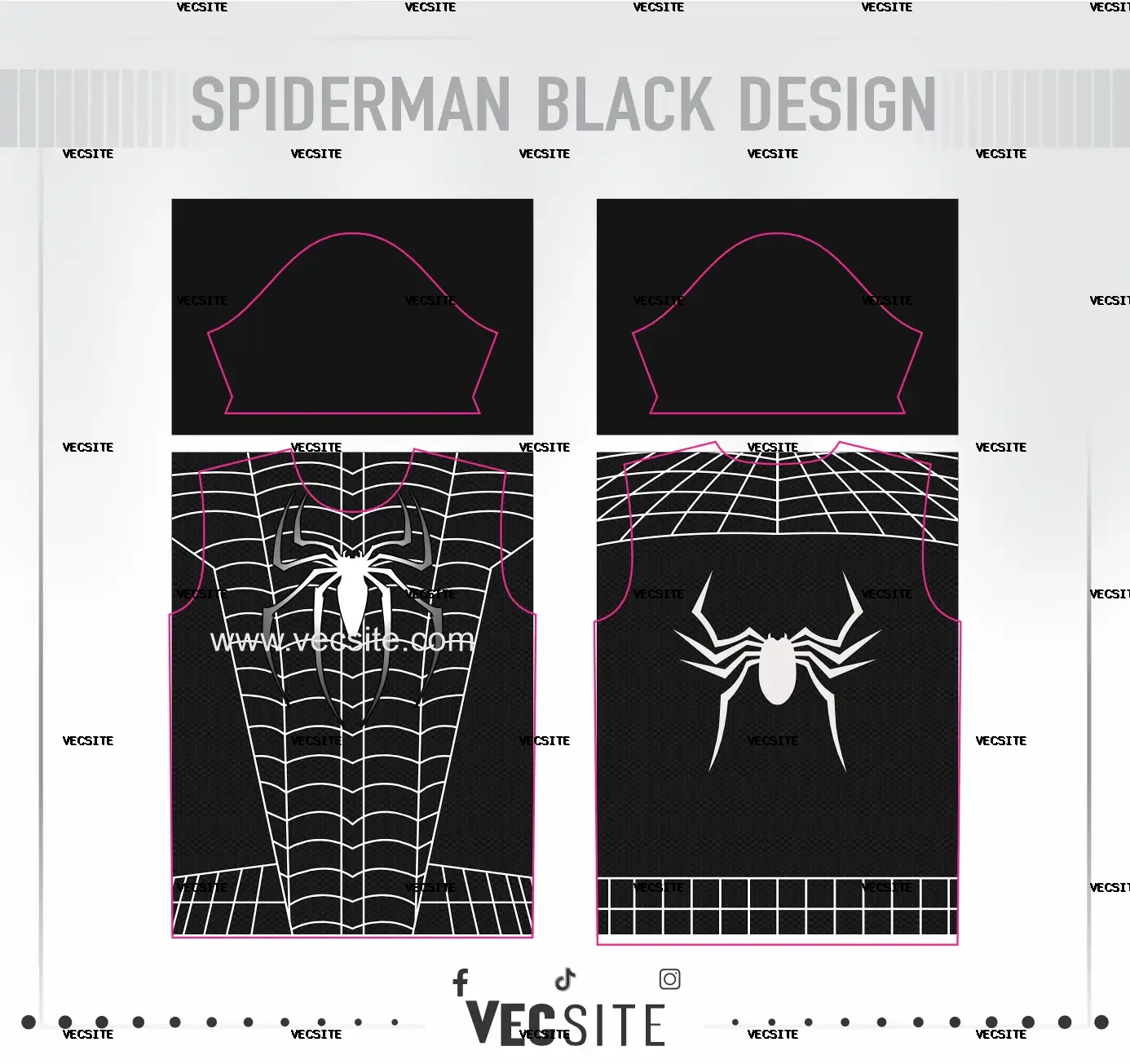 spider man black desing
