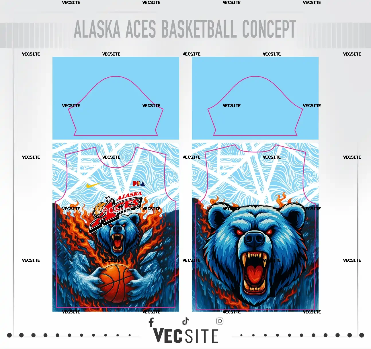 Alaska Aces Basketball Concept