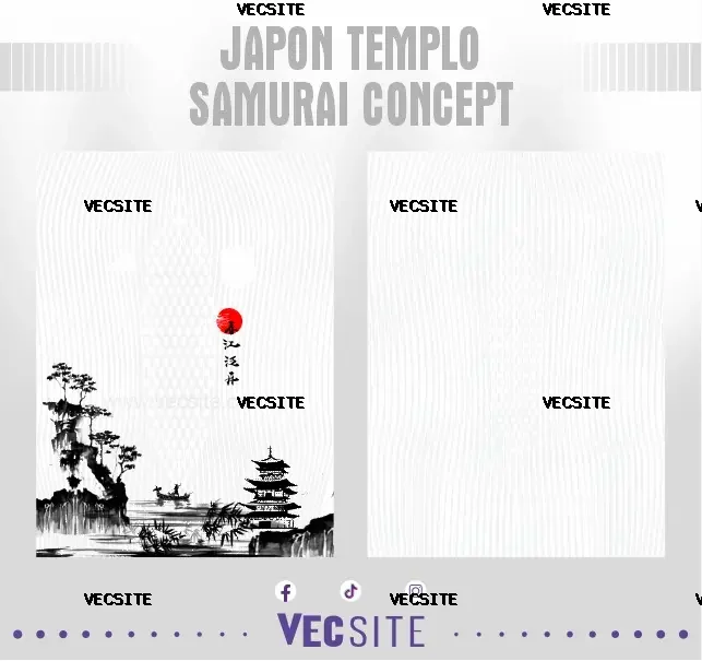 japon templo samurai concept