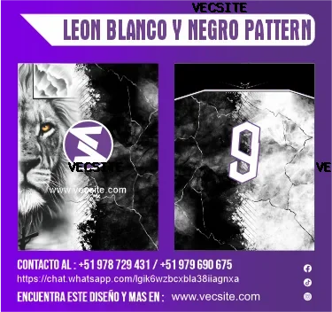 LEON BLANCO Y NEGRO PATTERN