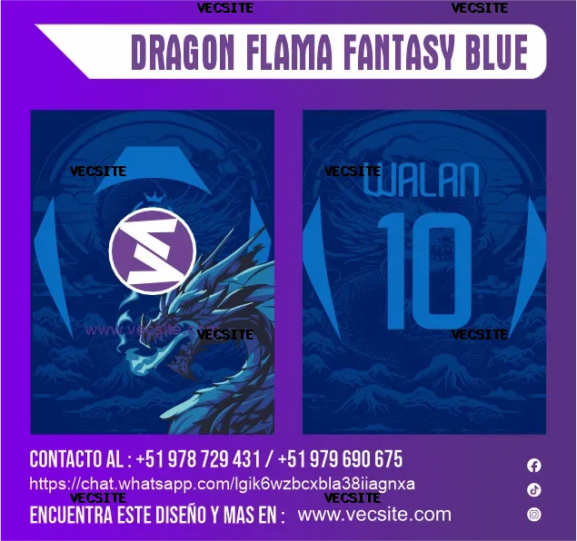 DRAGON FLAMA FANTASY  BLUE