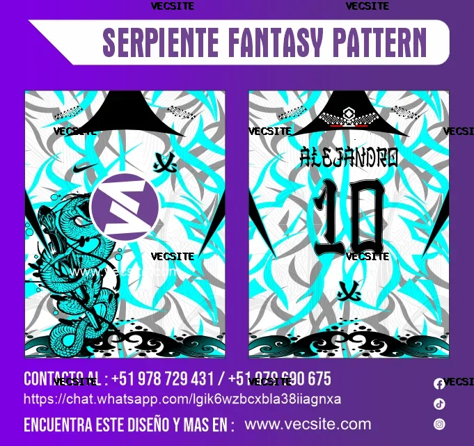 serpiente fantasy pattern