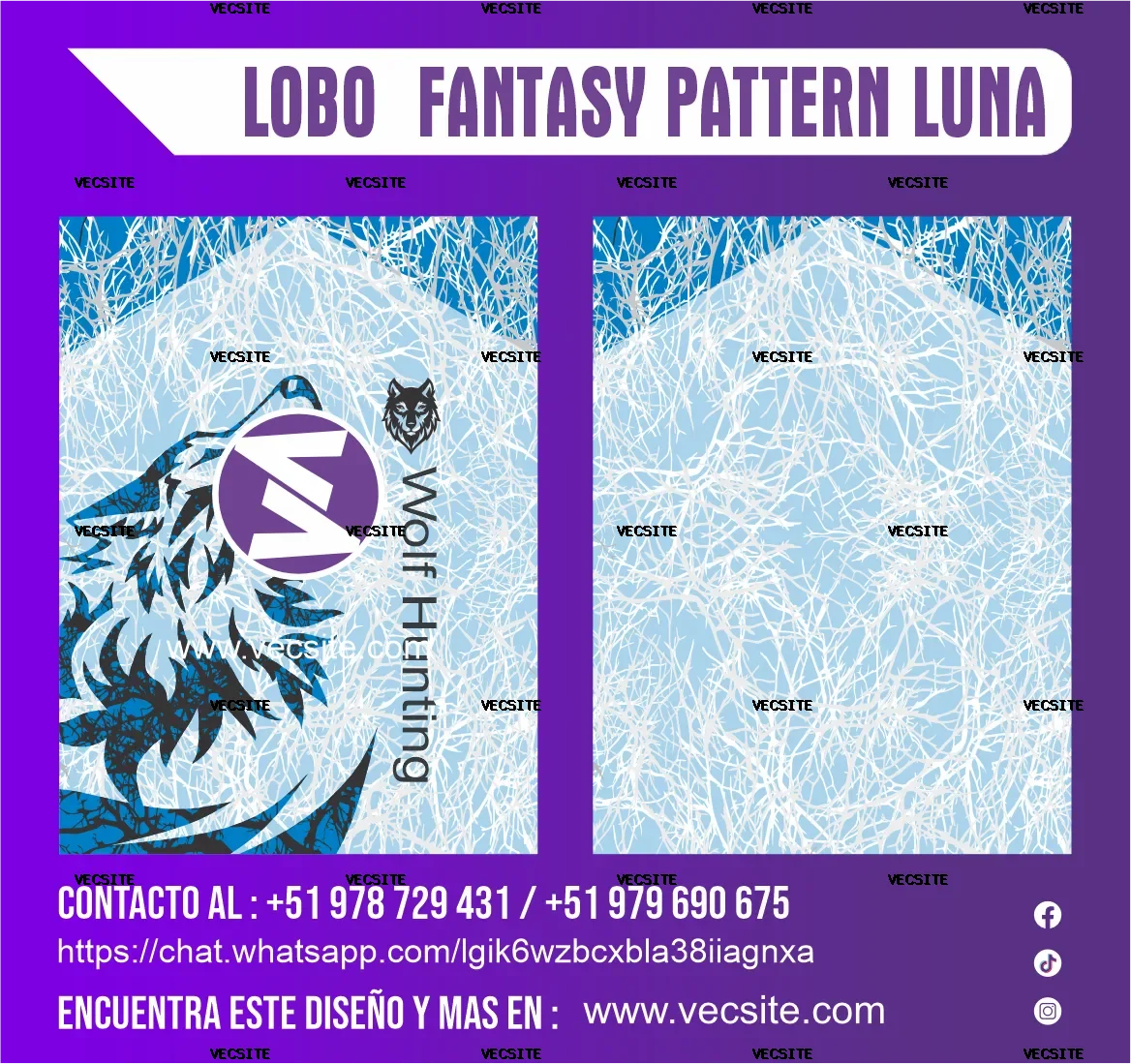 LOBO FANTASY PATTERN LUNA