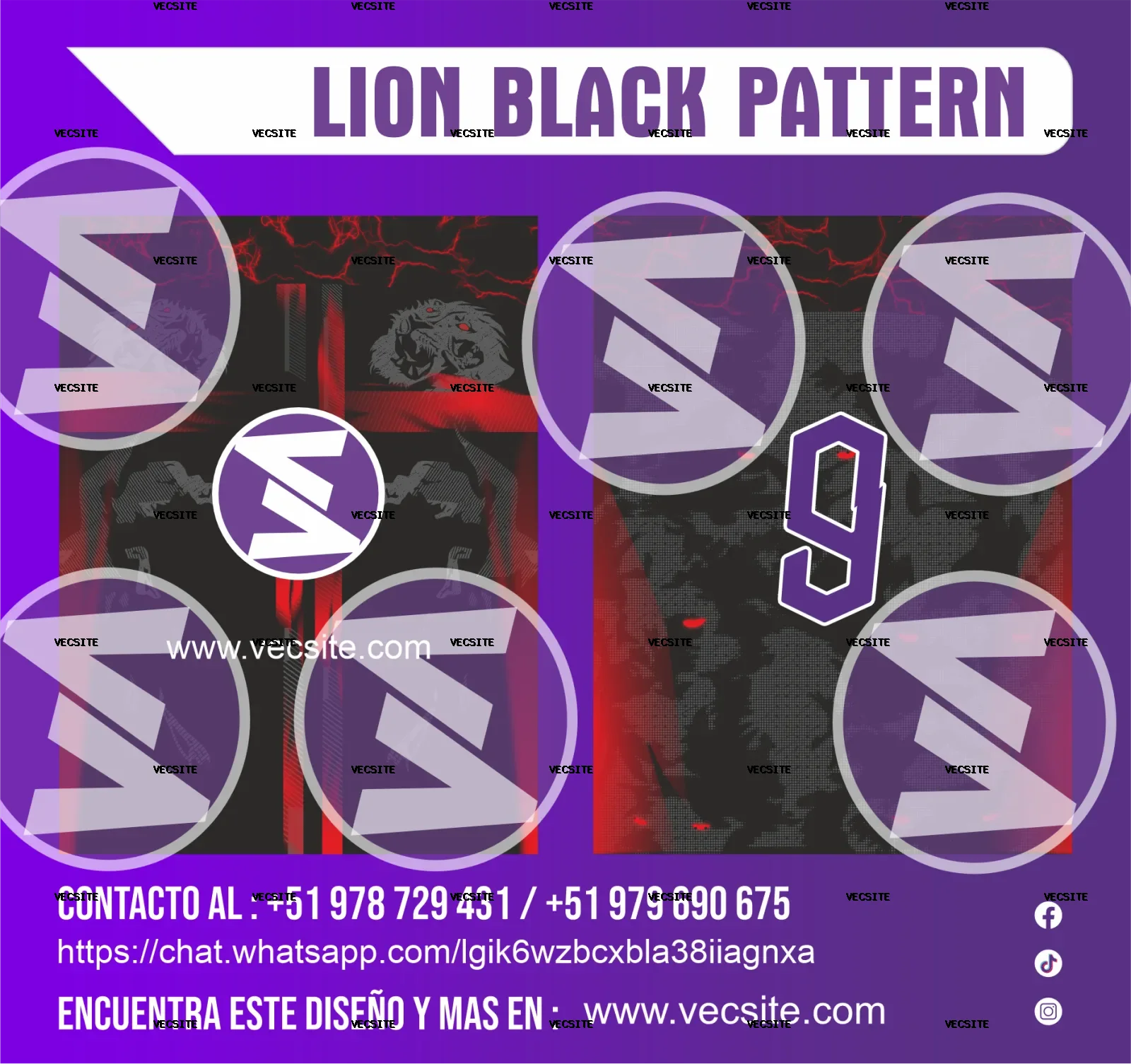 LiON BLACK PATTERN