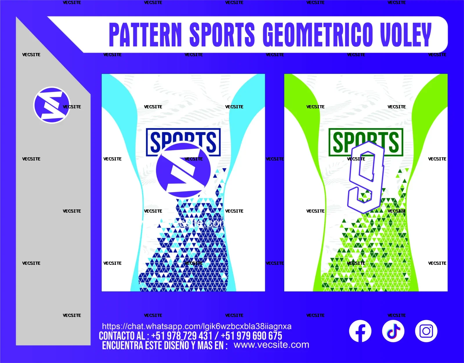 PATTERN SPORTS GEOMETRICO VOLEY
