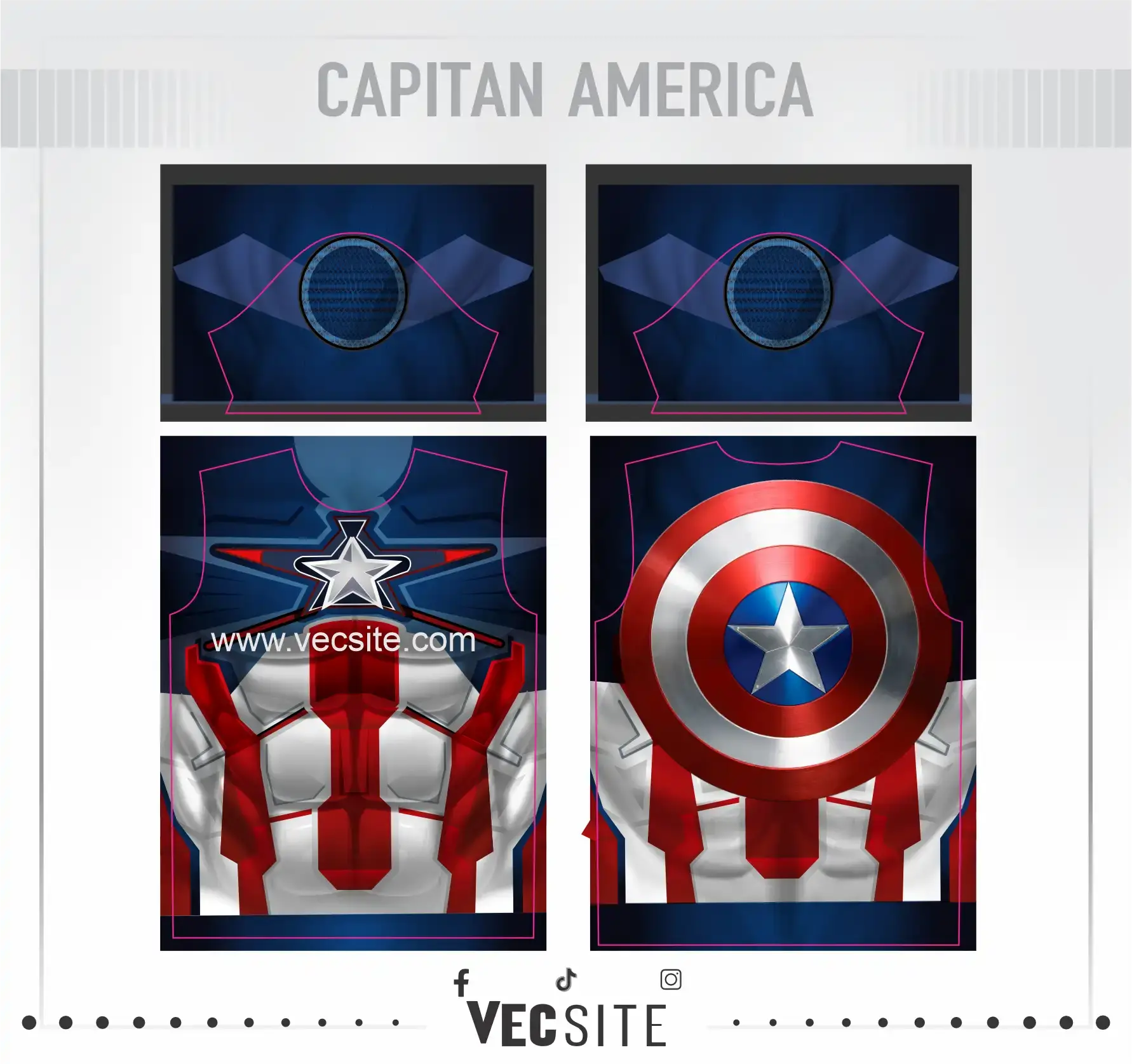 camiseta deportiva capitan america desing,