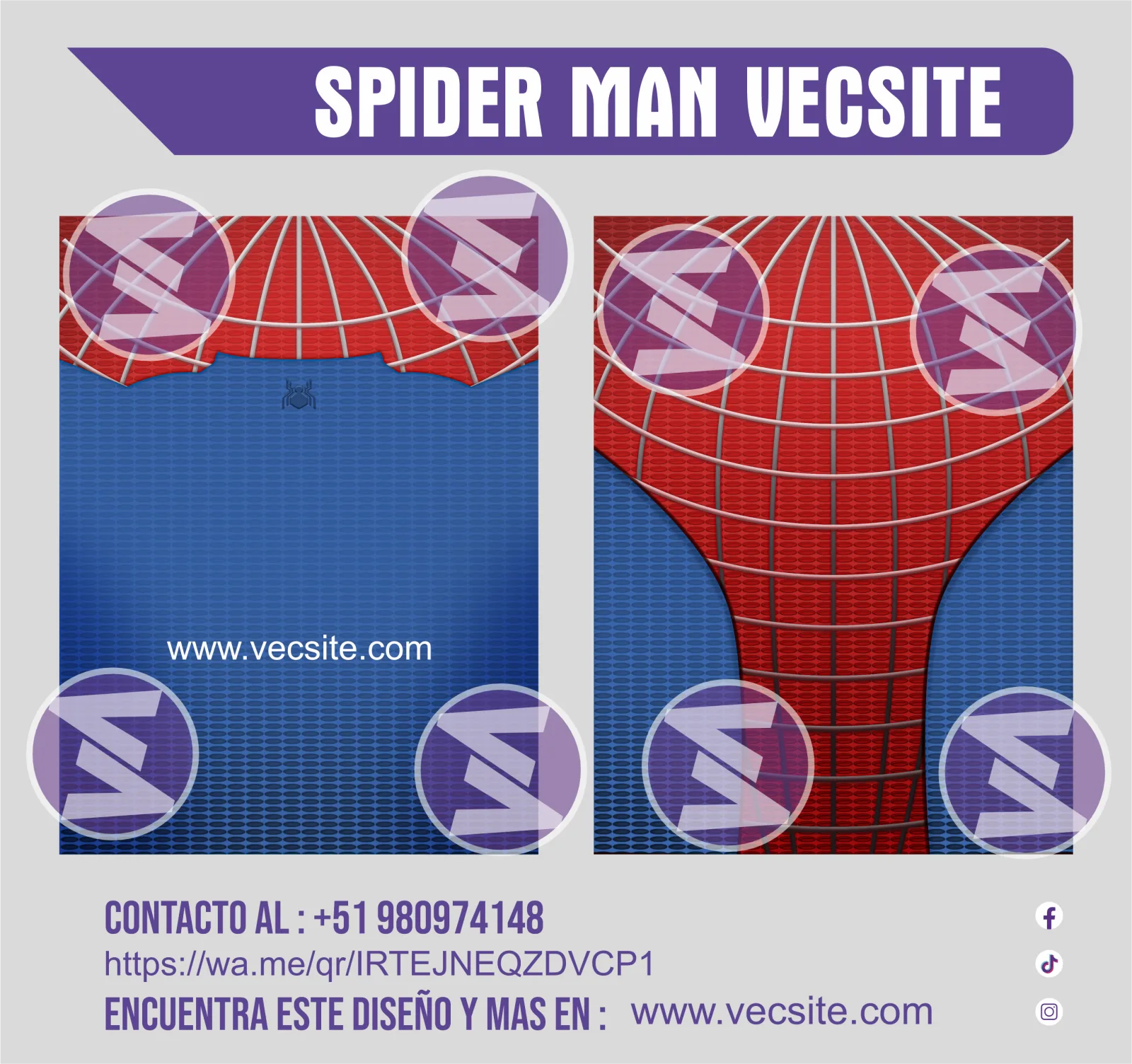 SPIDERMAN VECSITE PLANTILLA