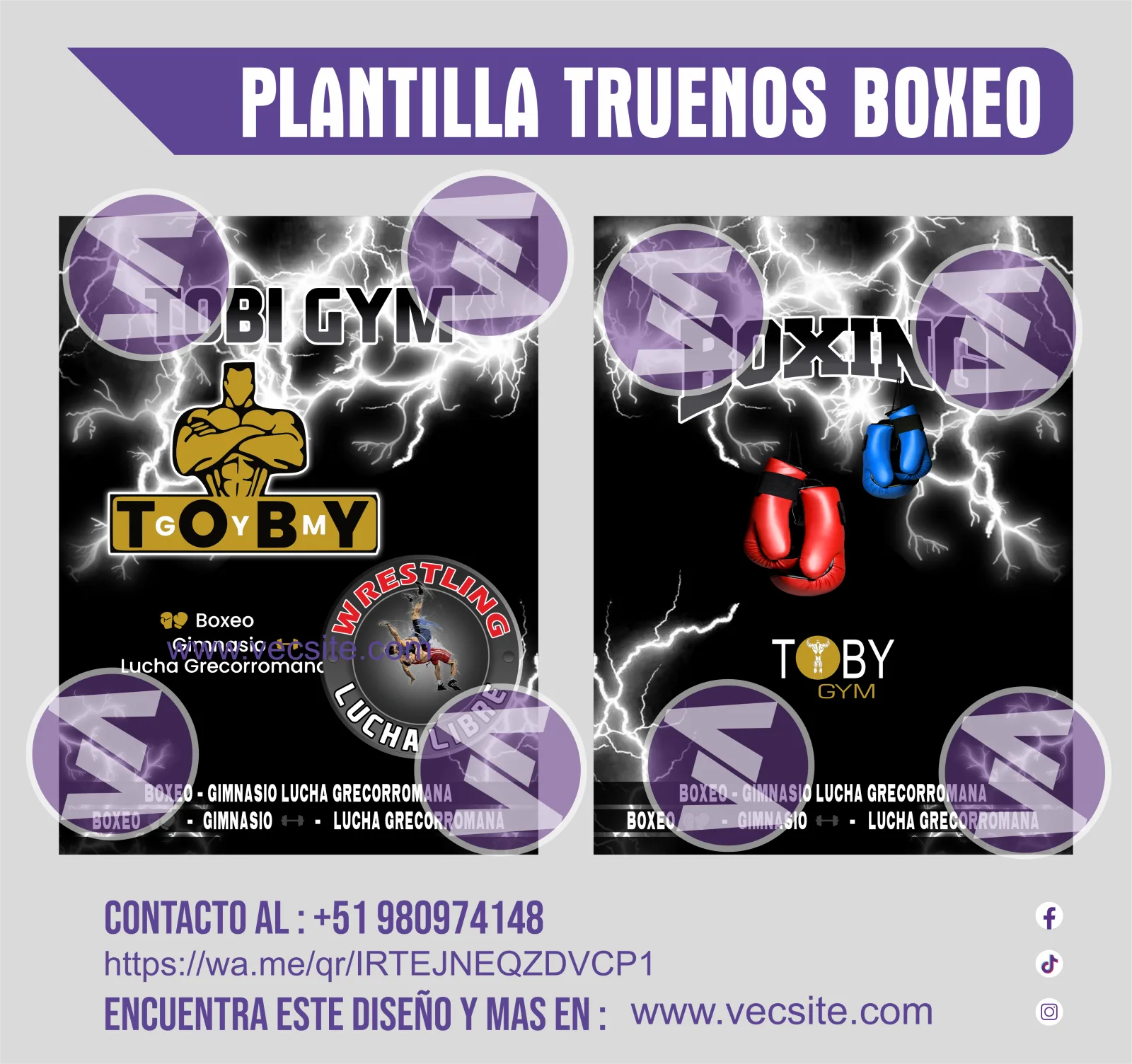 plantilla truenos boxeo
