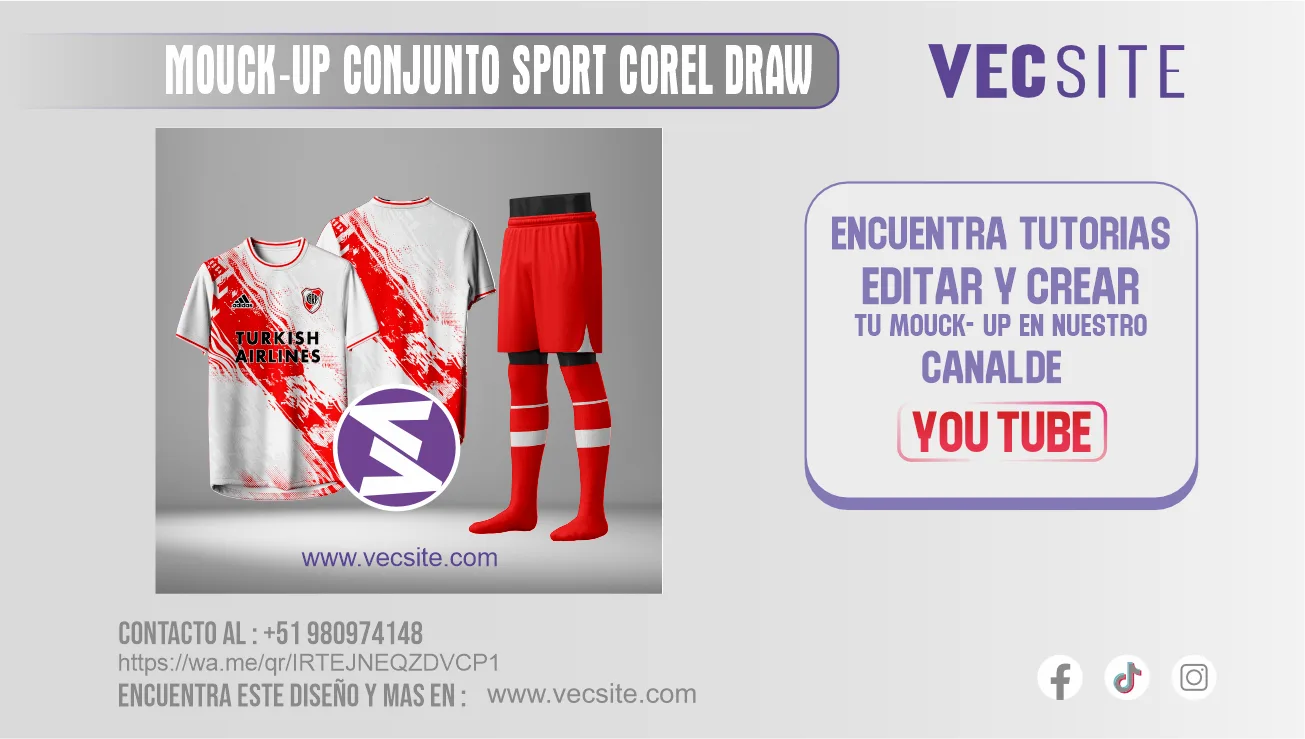 MOUCK UP CONJUNTO SPORT COREL DRAW