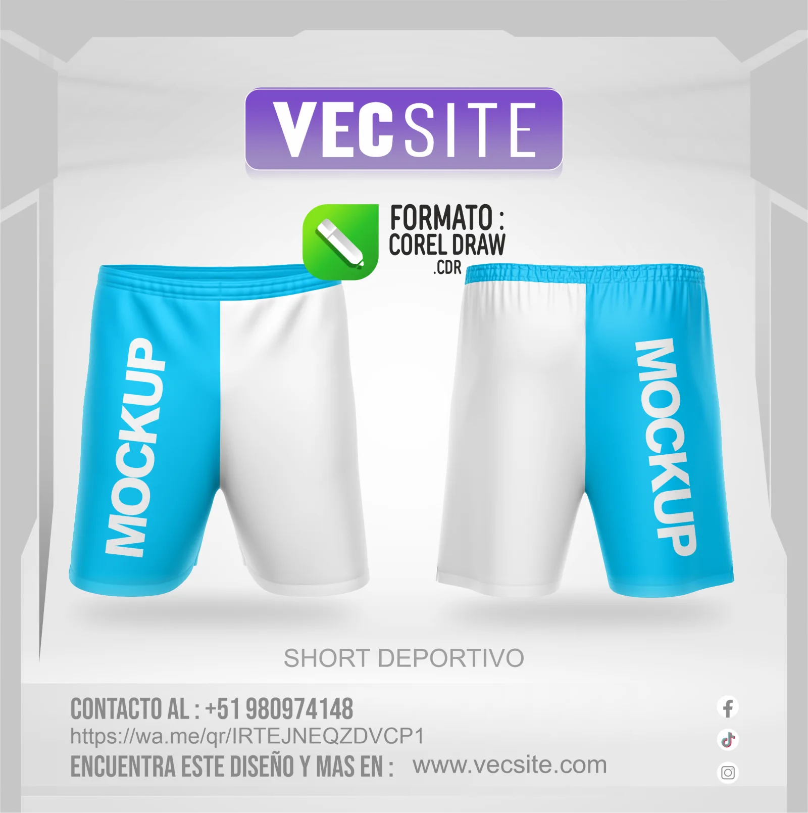 SHORT DEPORTIVO FORMATO CDR