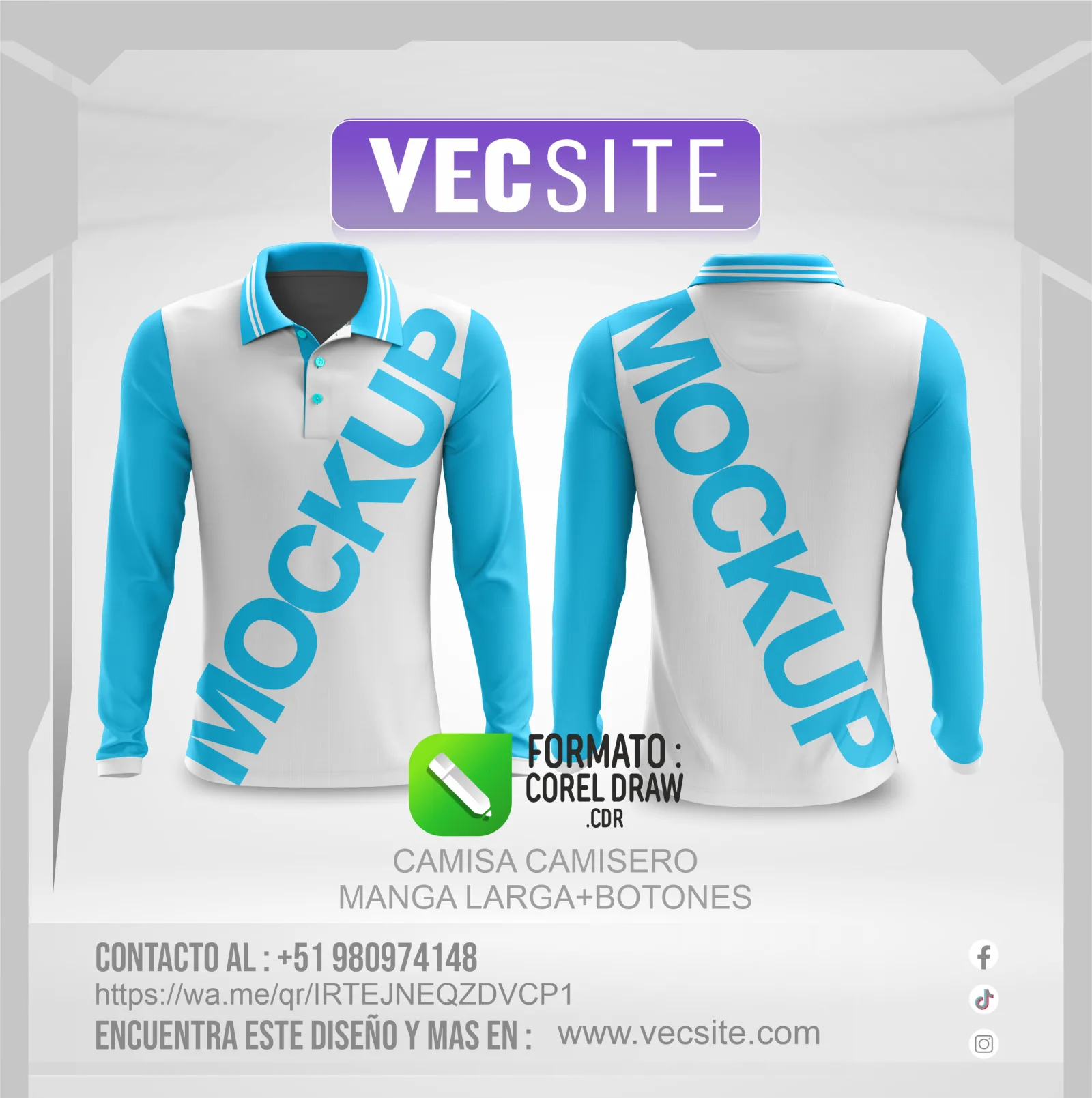 CAMISA CAMISERO MANGA LARGA + BOTONES